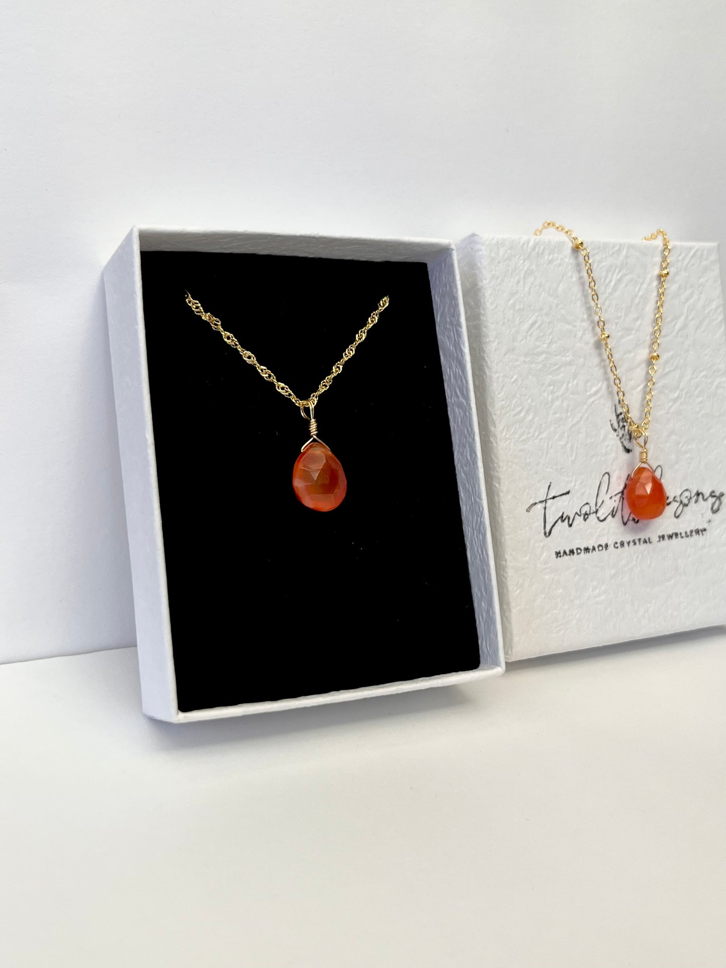 Carnelian Droplet | Gold