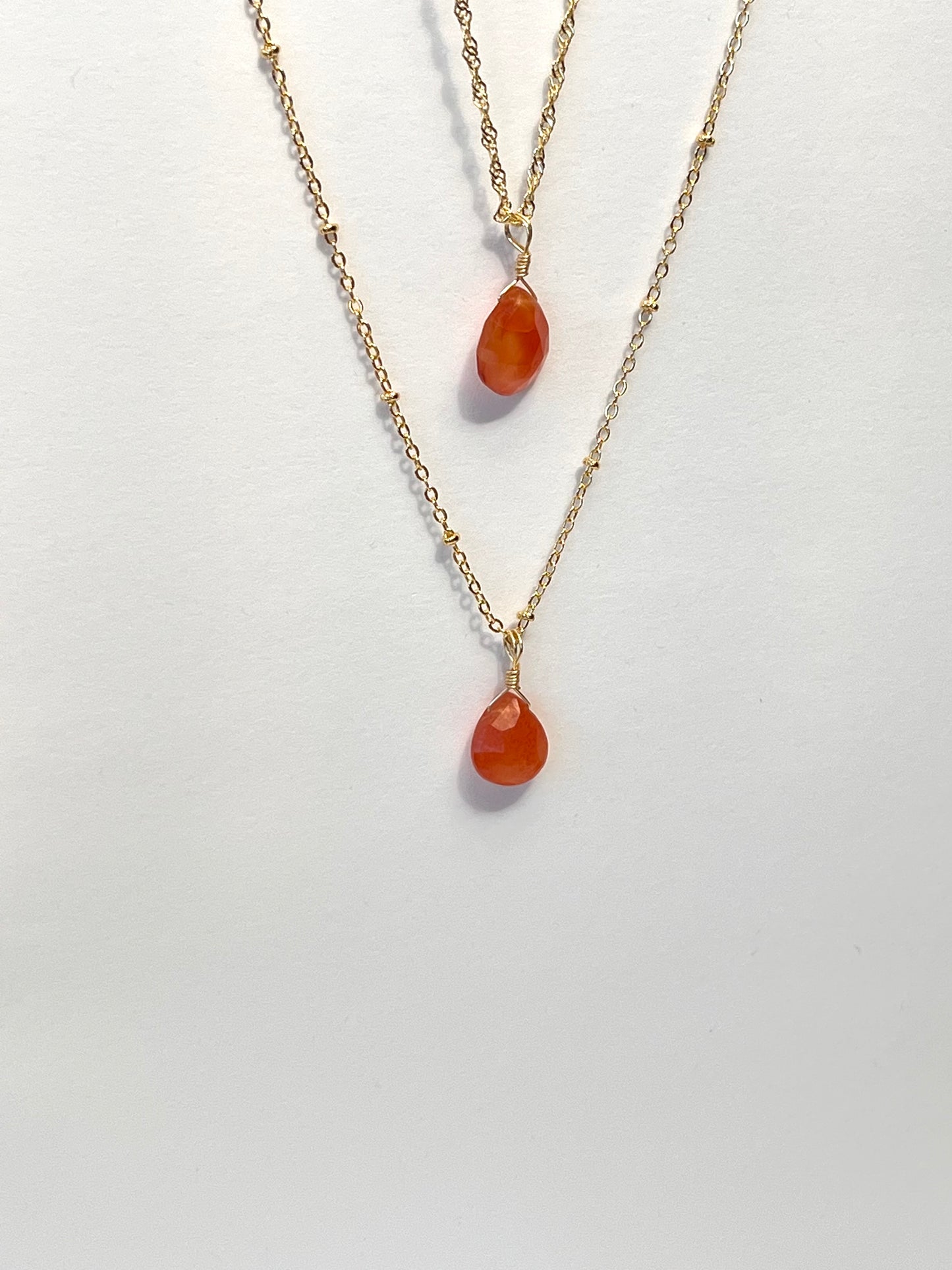 Carnelian Droplet | Gold