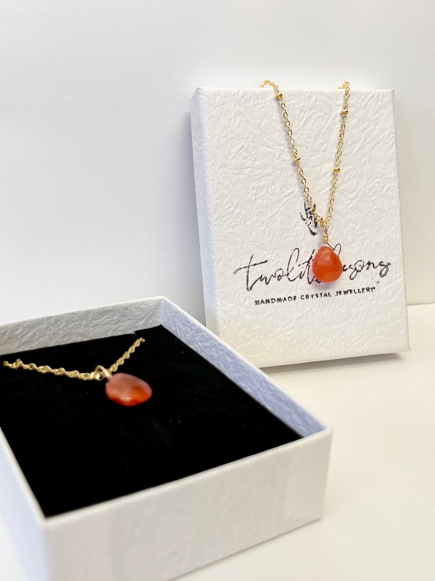 Carnelian Droplet | Gold